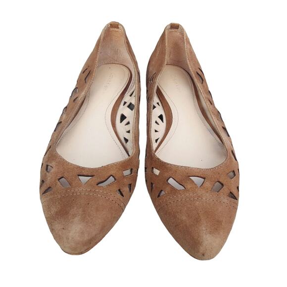 Tan Suede pointed toe Calvin Klein Flats sz 8.5 - Picture 2 of 8